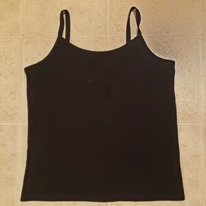 No Boundaries Classic Black Ribbed Camisole Top 2x & 3x